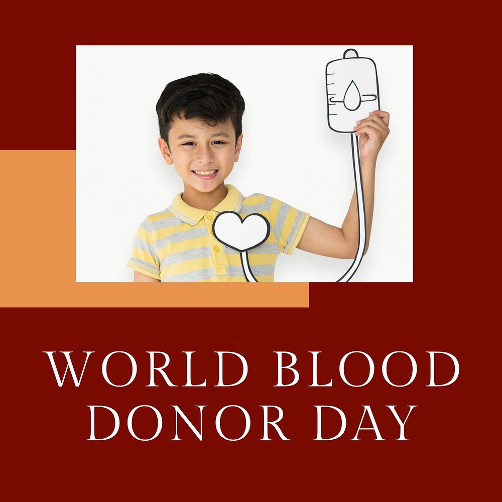 World blood donor day Instagram post template