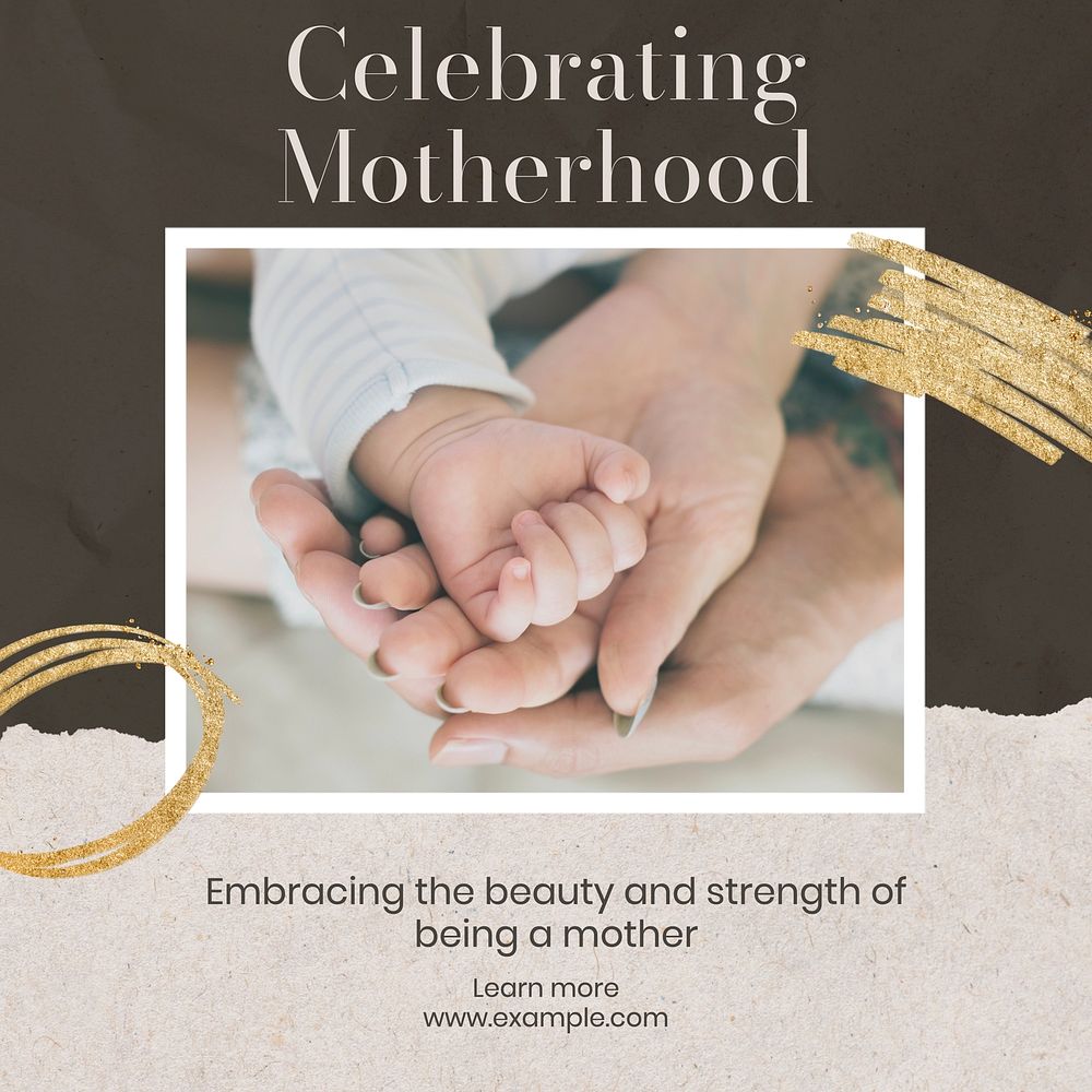 Celebrating motherhood Instagram post template
