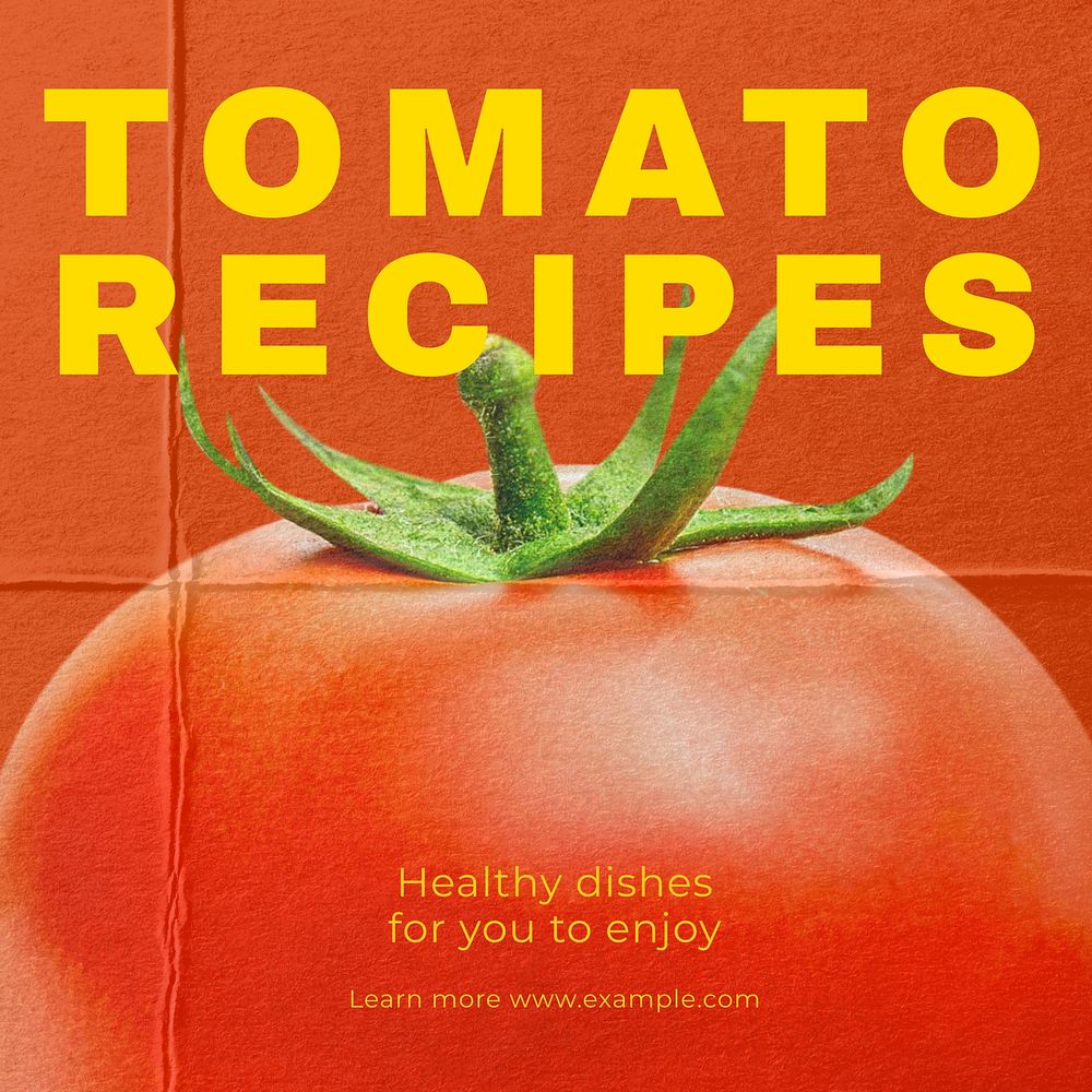 Tomato recipes  Instagram post template  