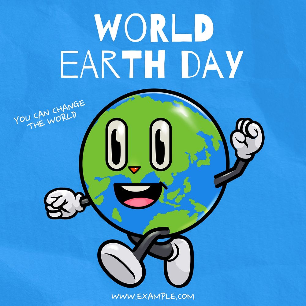 World earth day Instagram post template  