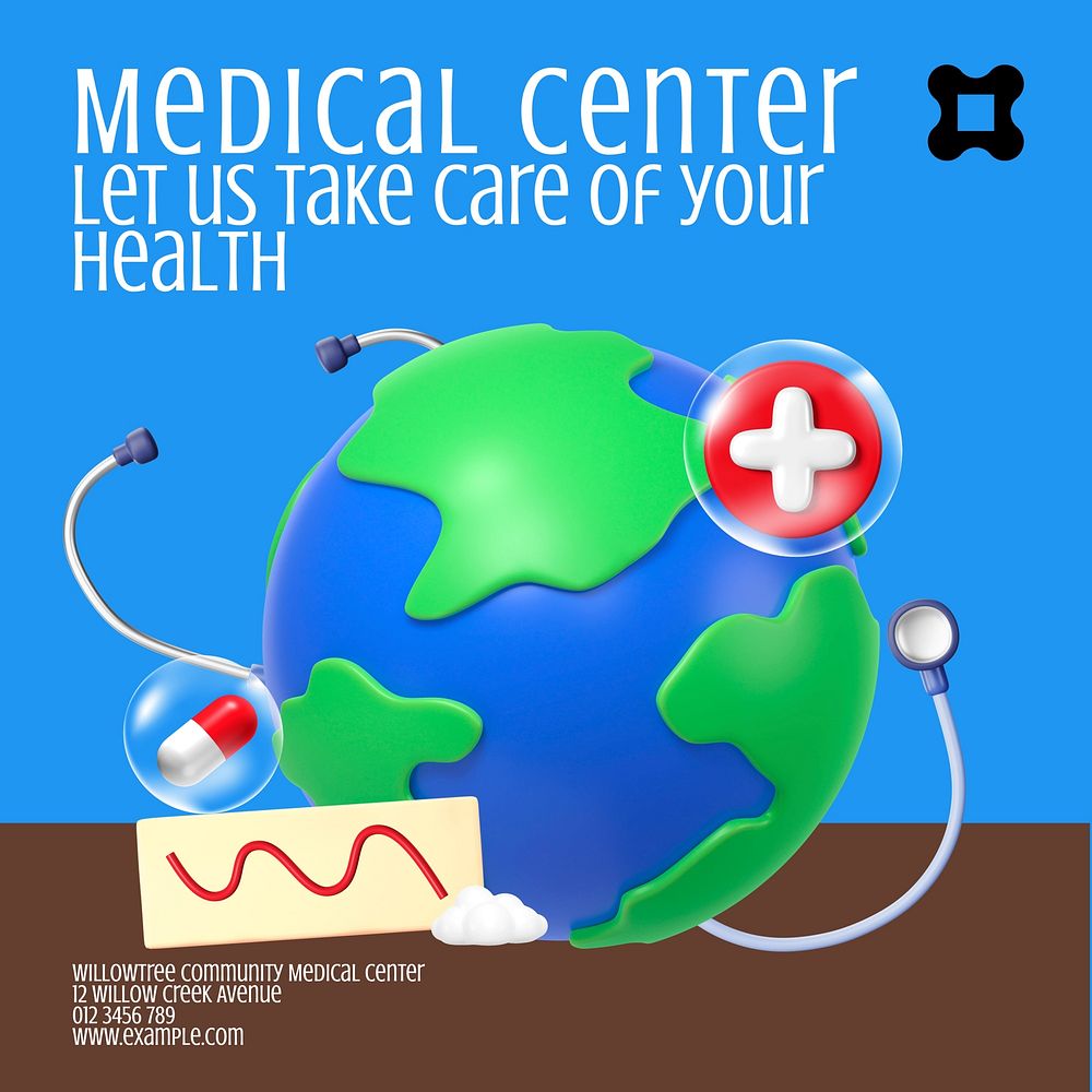 Medical center Instagram post template