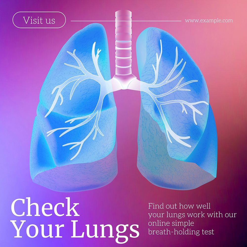 Lungs check-up Instagram post template