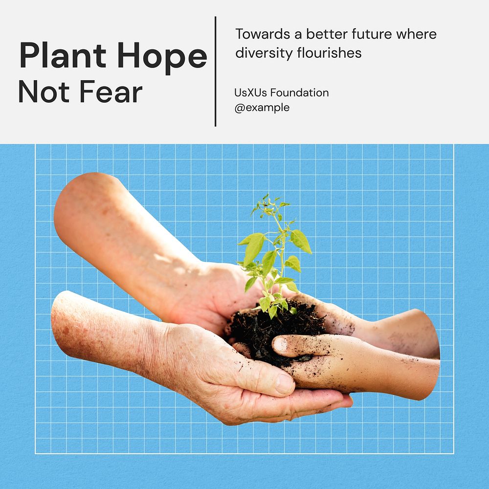 Plant hope Instagram post template