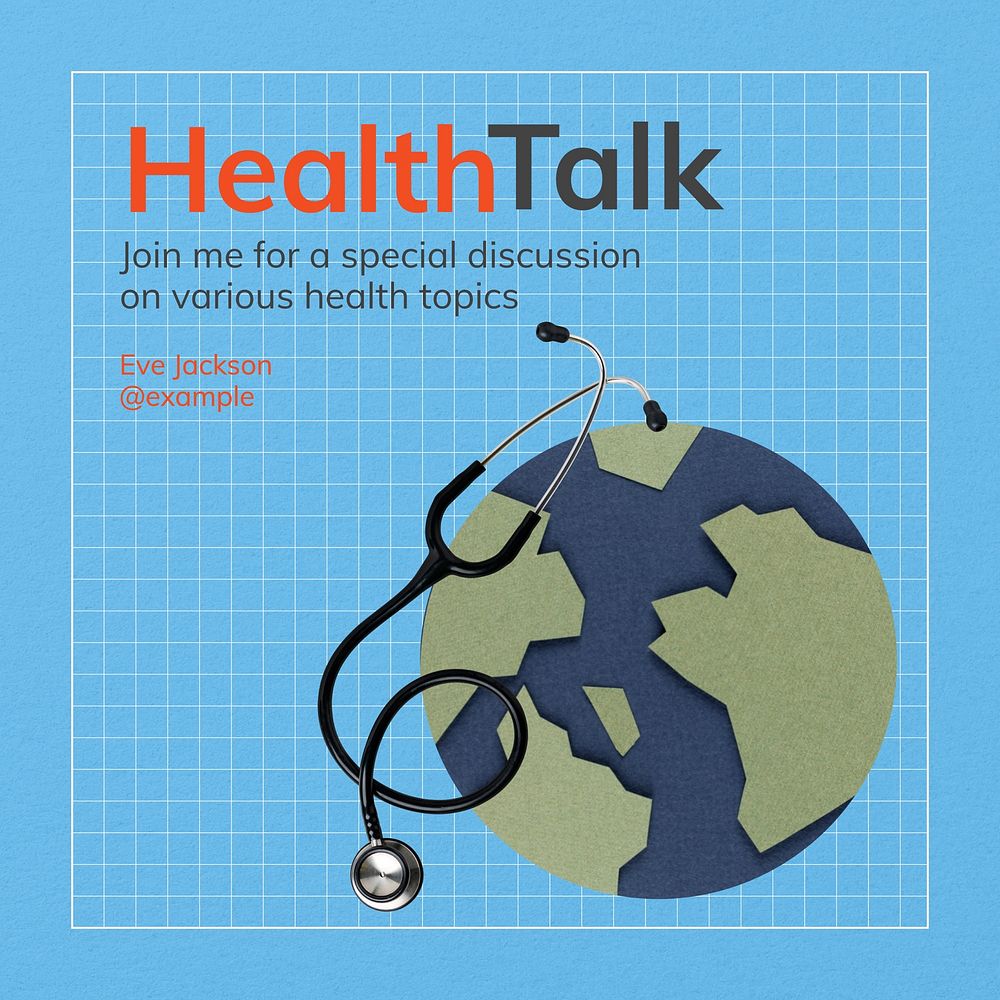 Health talk Instagram post template