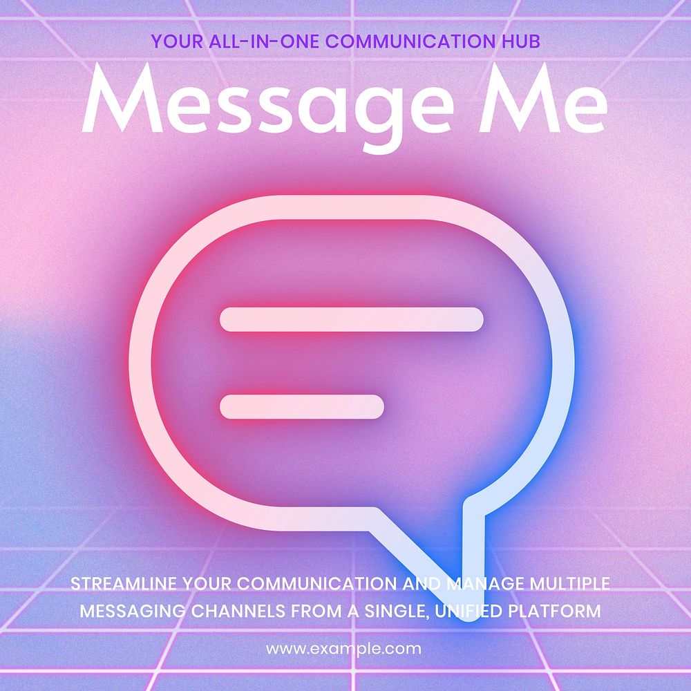 Messaging app Instagram post template