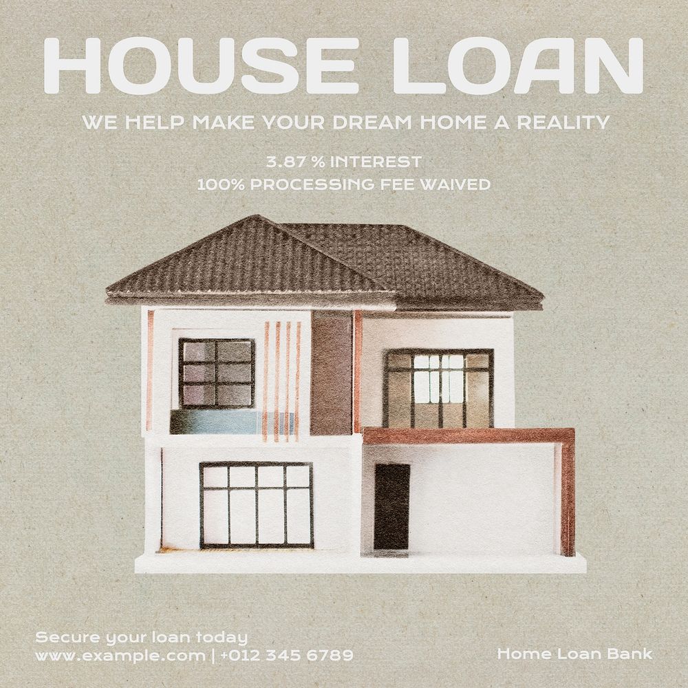 House loan Instagram post template