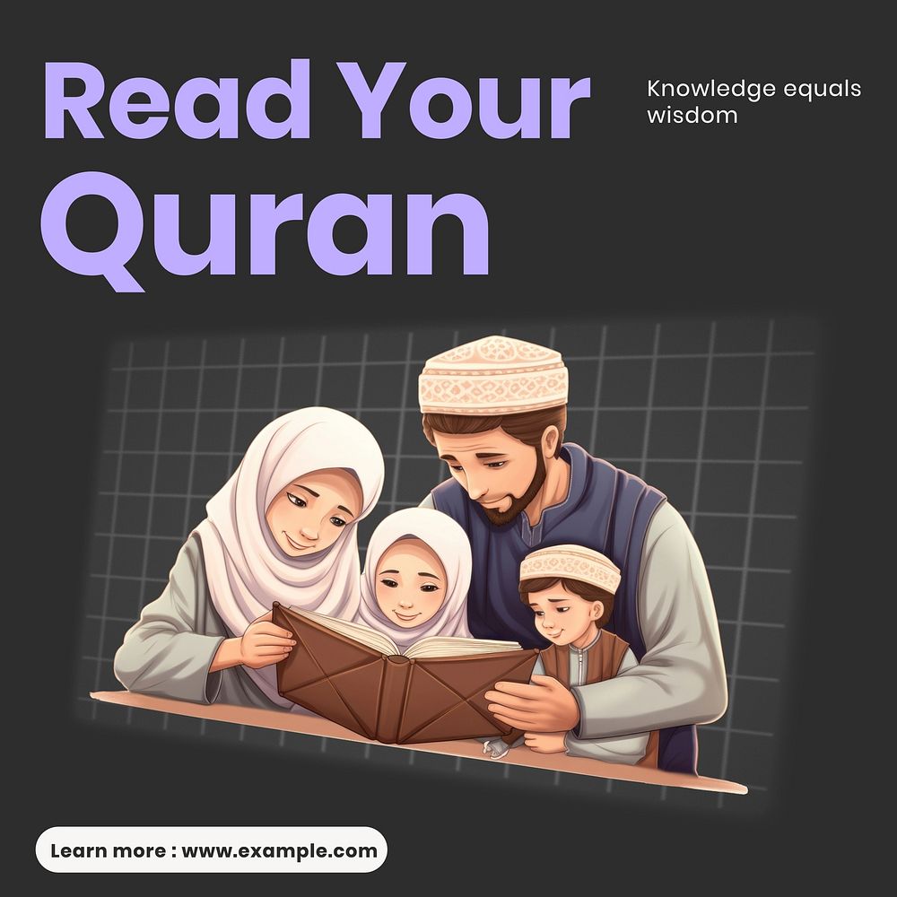 Quran study Instagram post template
