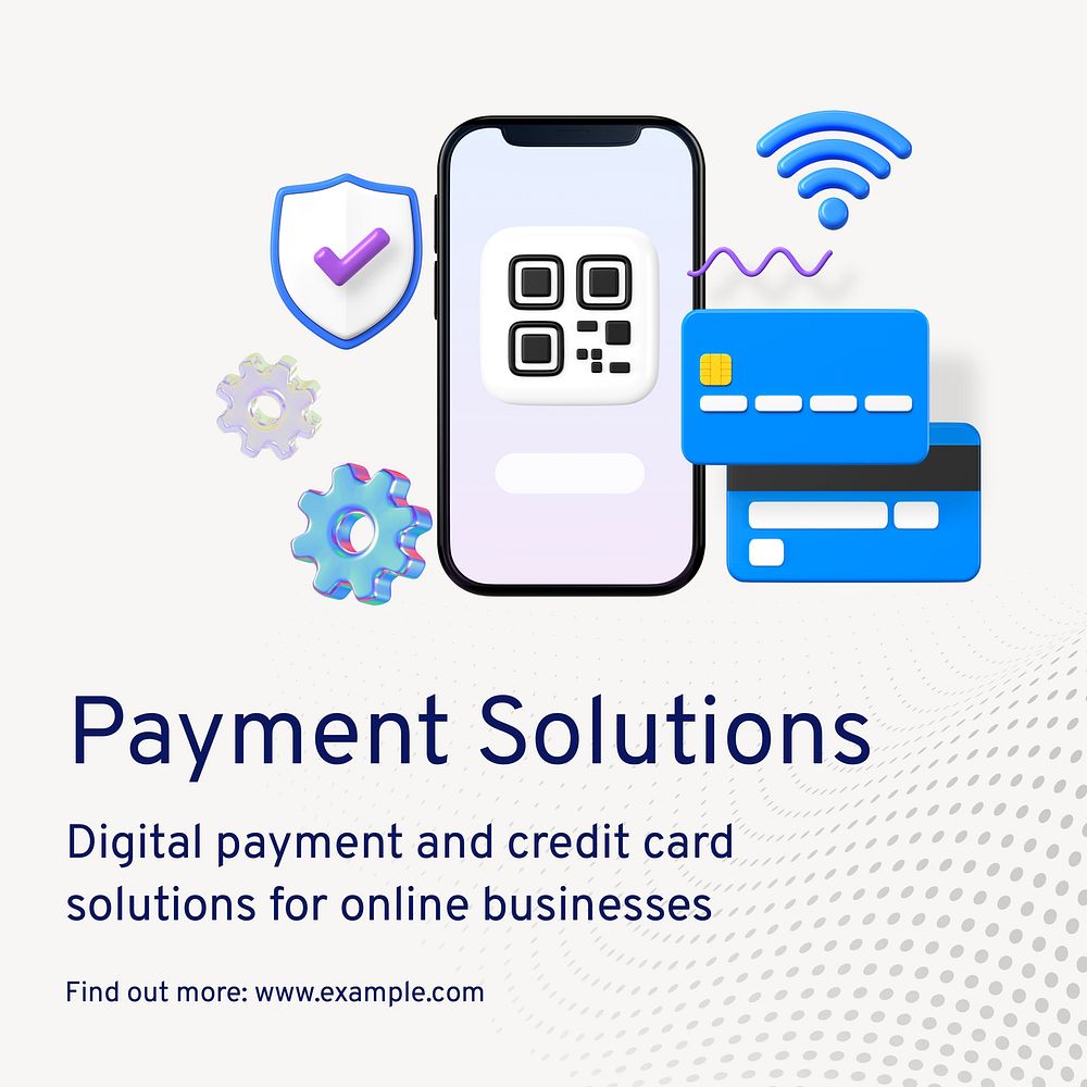 Digital business payments Facebook post template