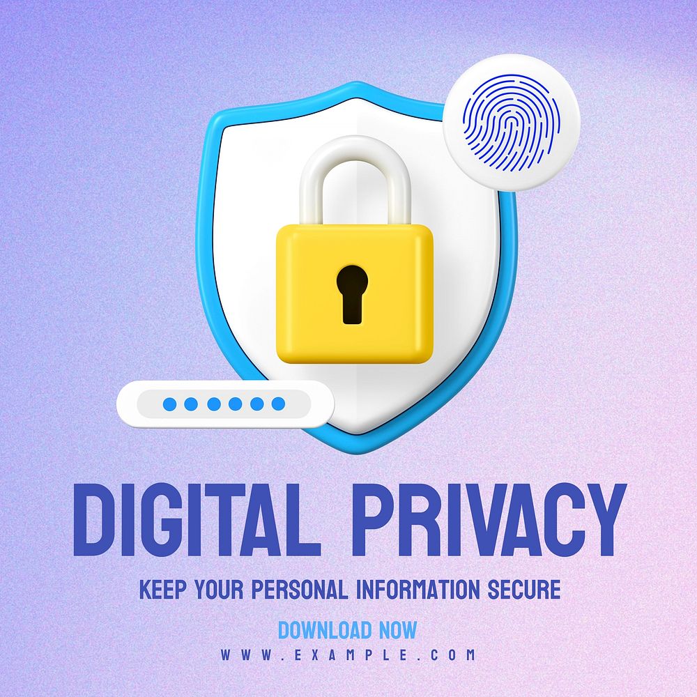 Digital privacy Instagram post template