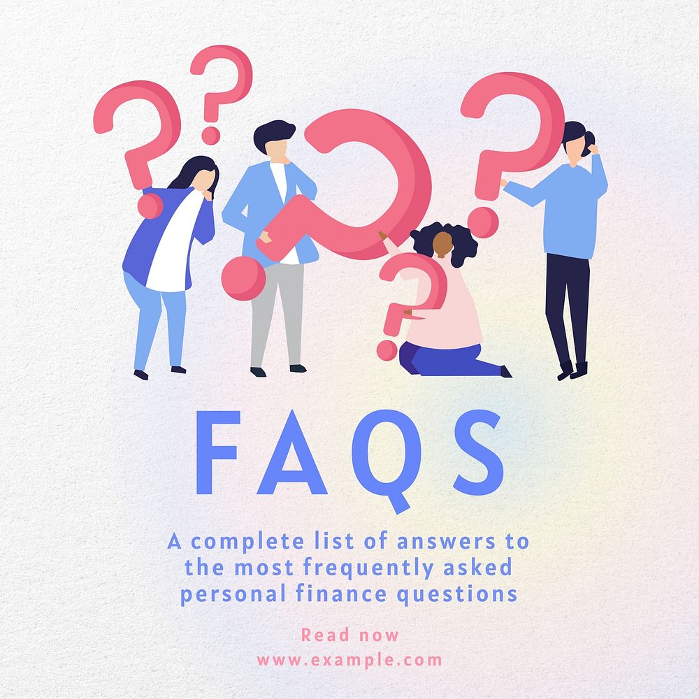 FAQS Instagram post template  