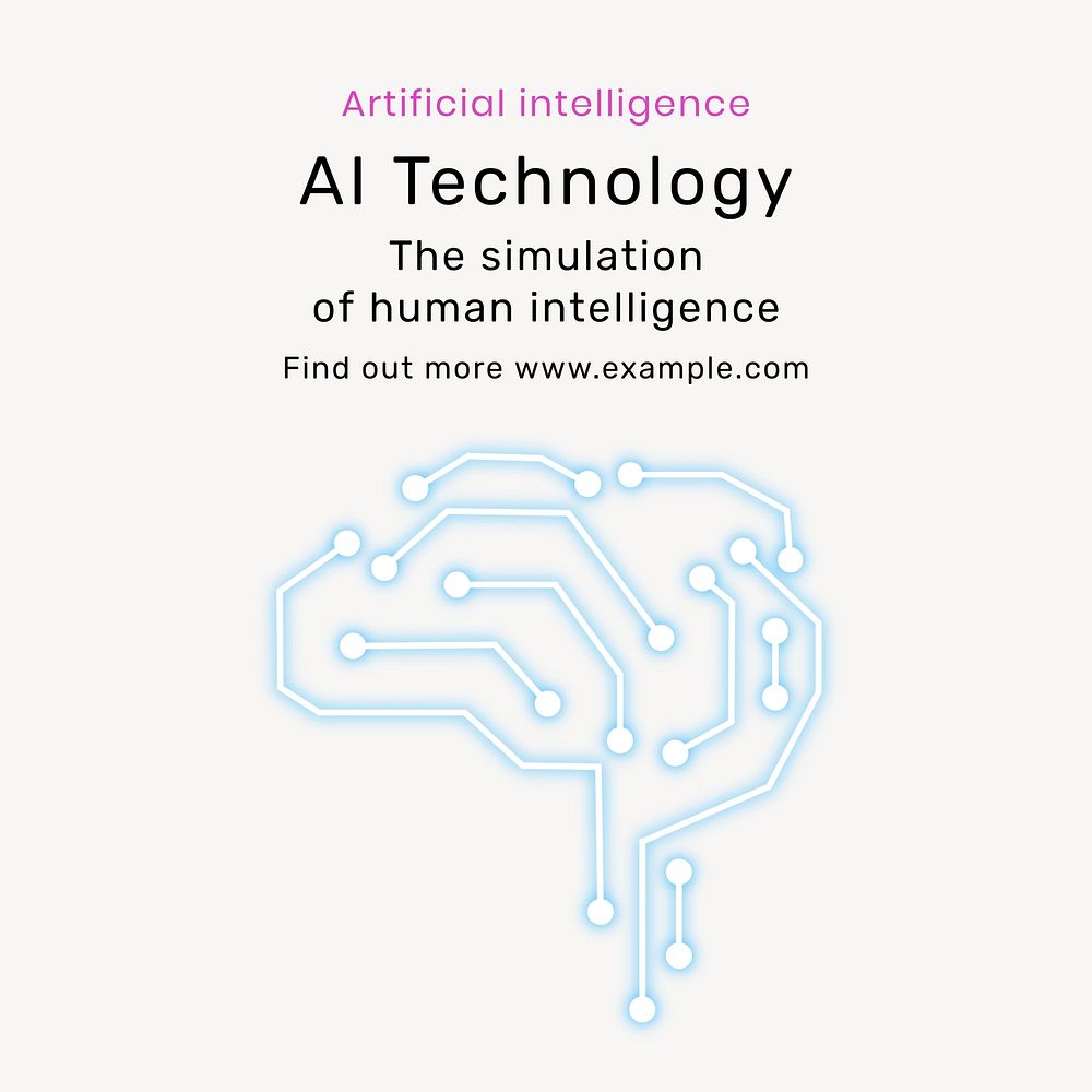 AI Technology Instagram post template