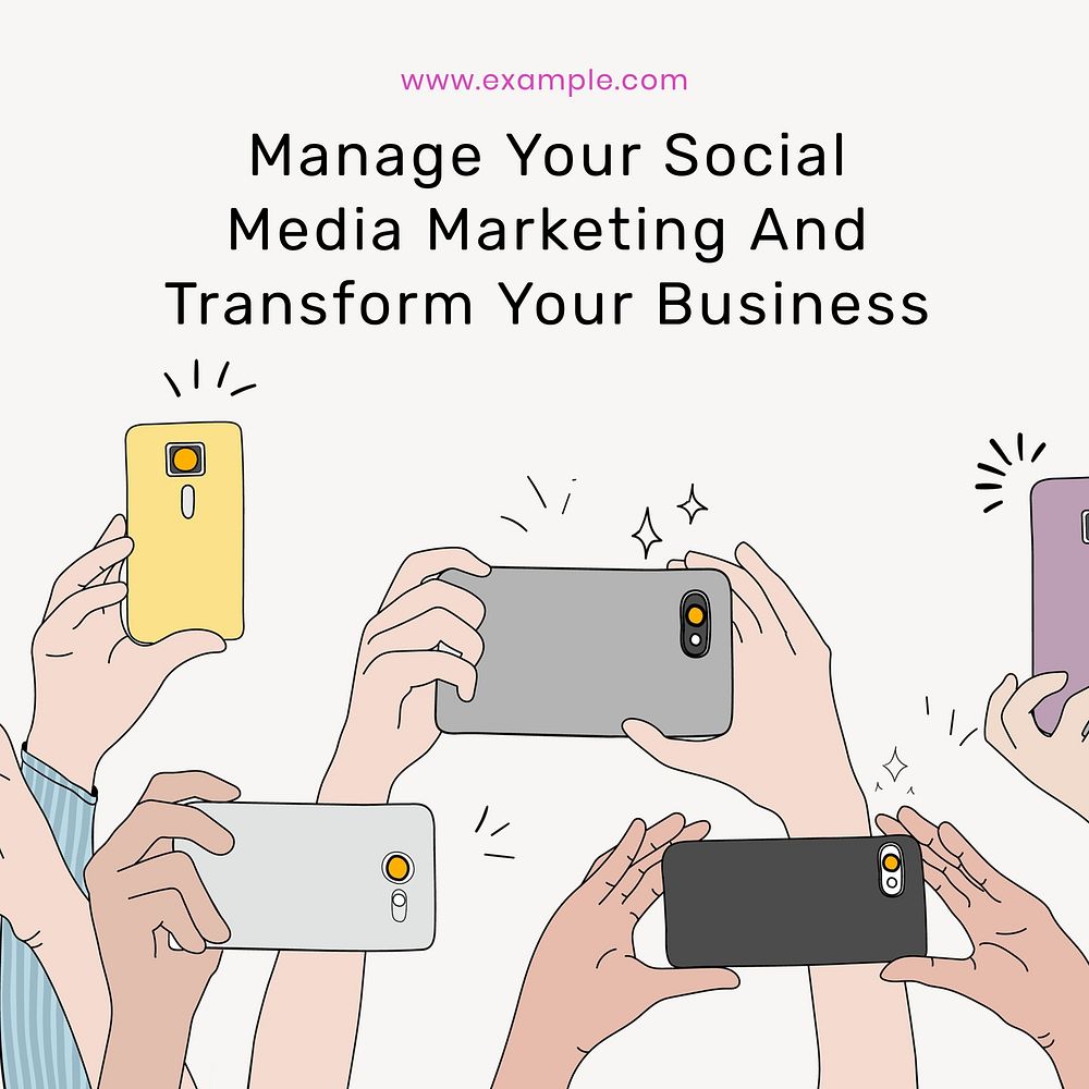 Social media marketing Instagram post template