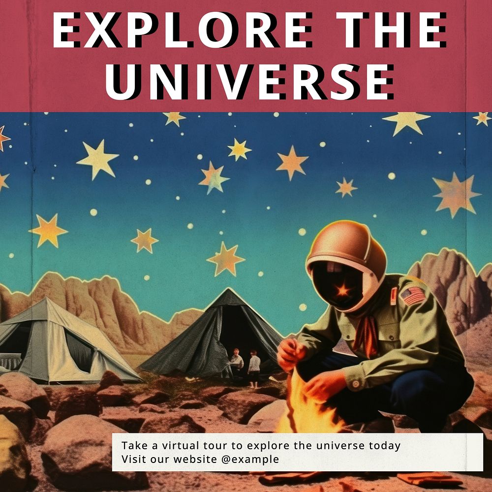 Explore the universe Instagram post template