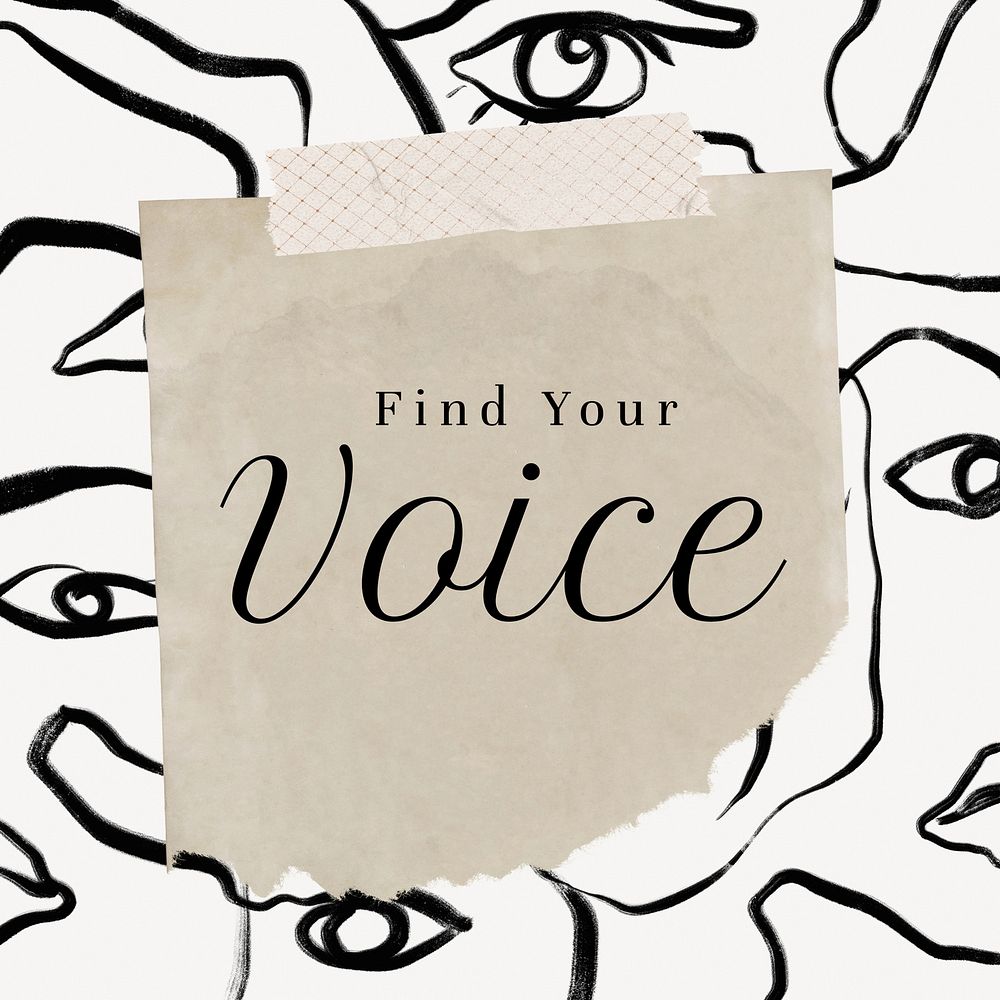 Find your voice  Instagram post template