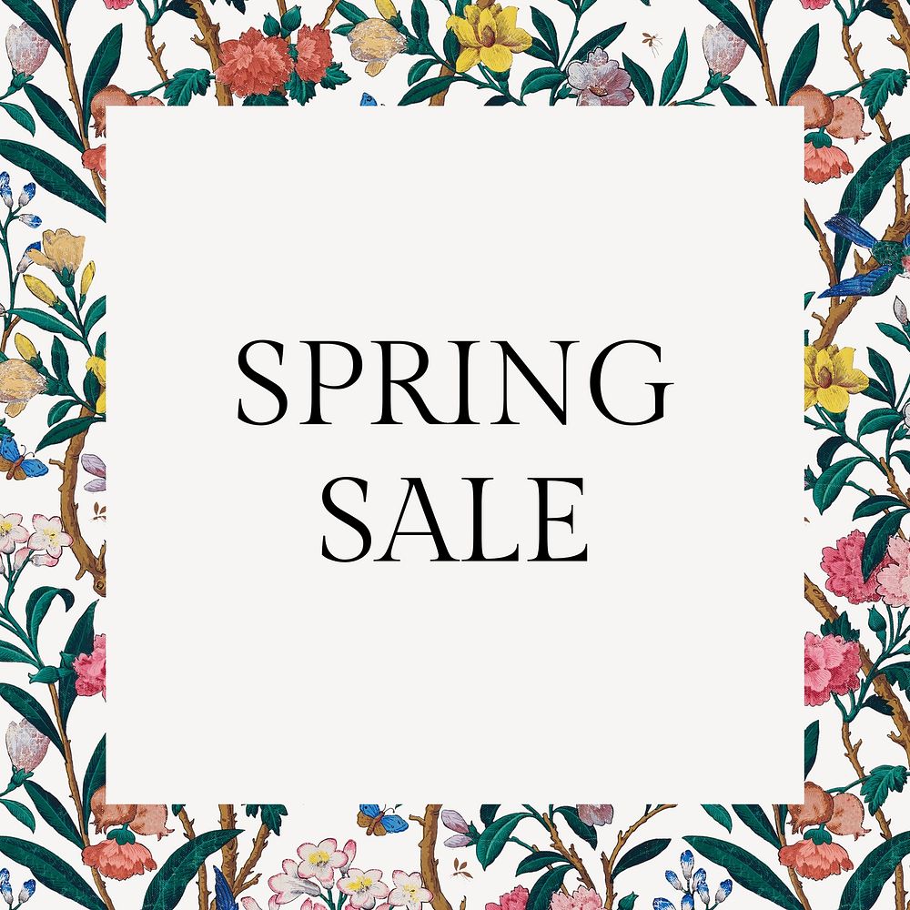 Spring sale Instagram post template