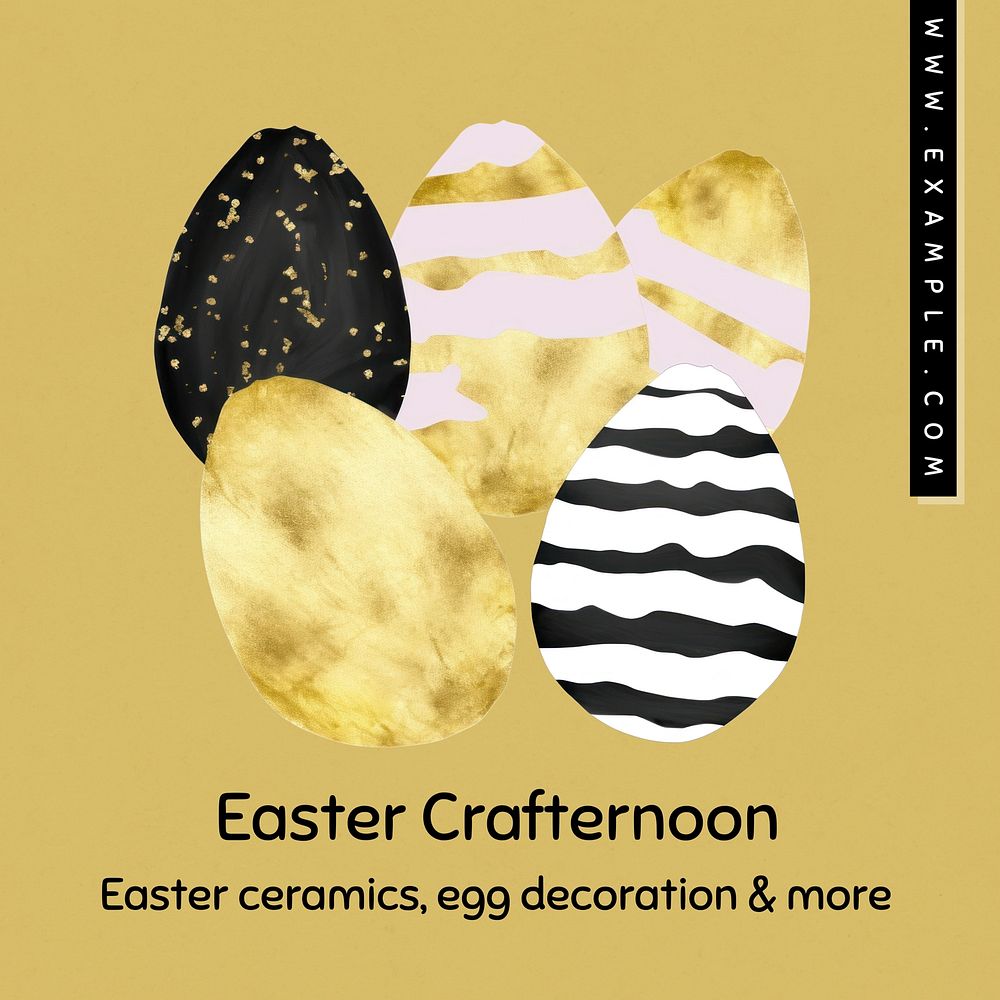 Easter crafts Facebook post template