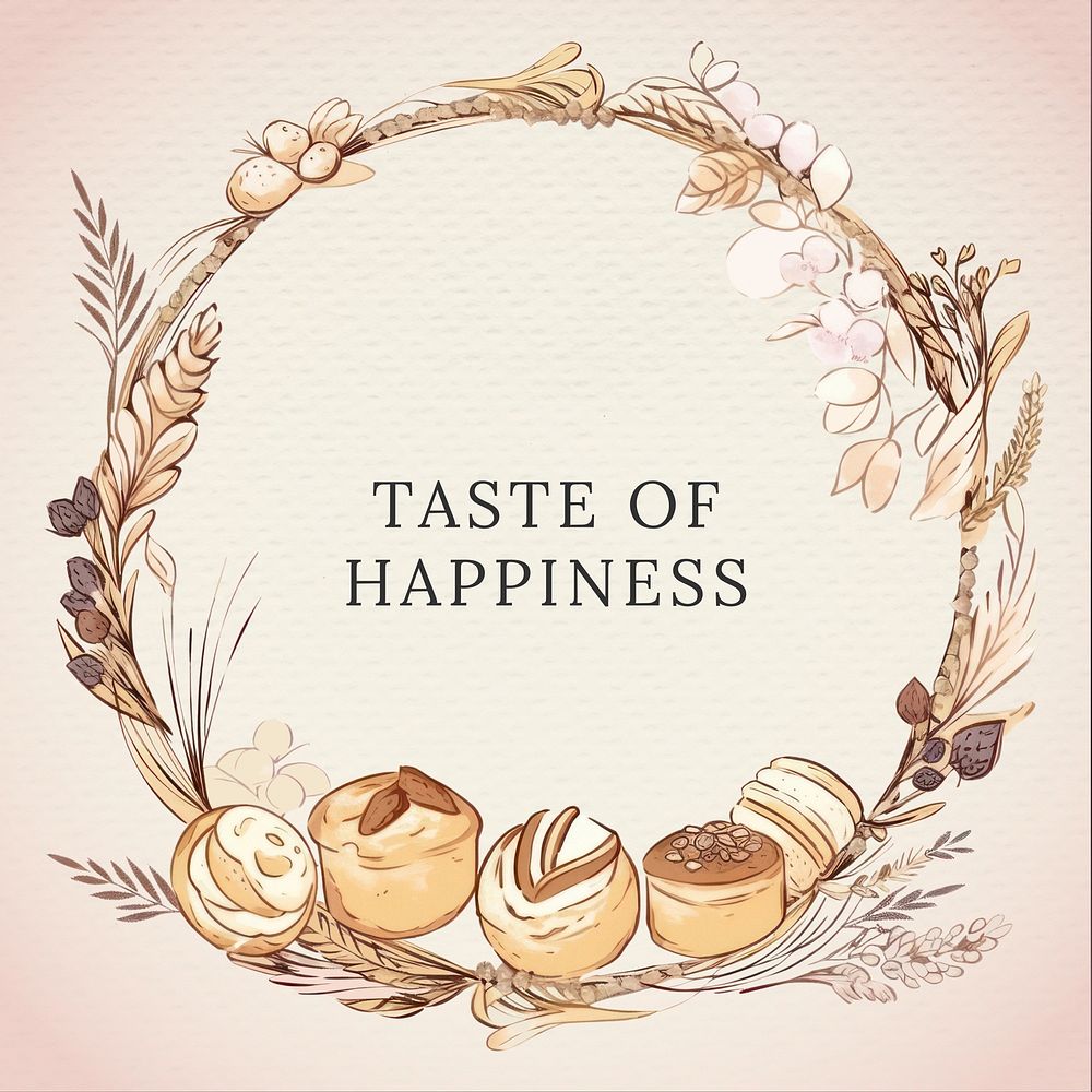 Taste of happiness Instagram post template