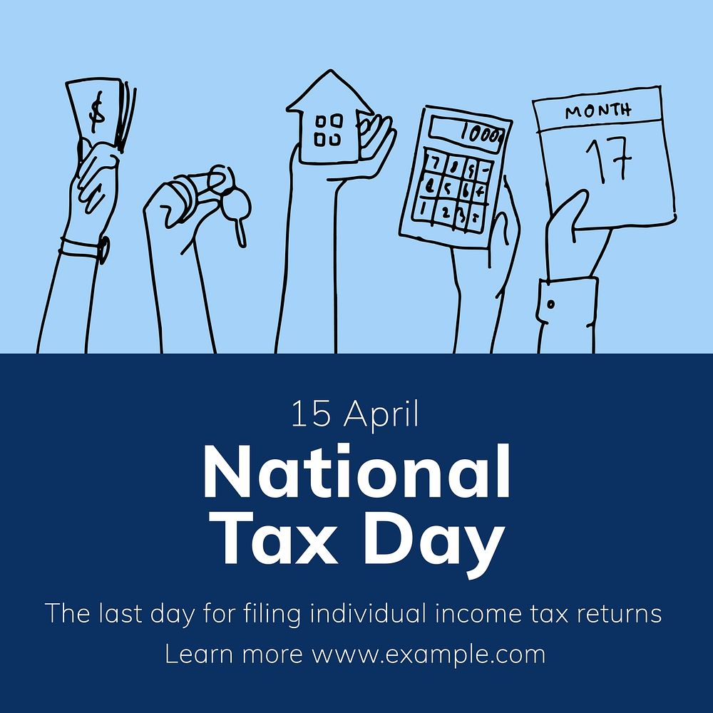 Tax Day Instagram post template