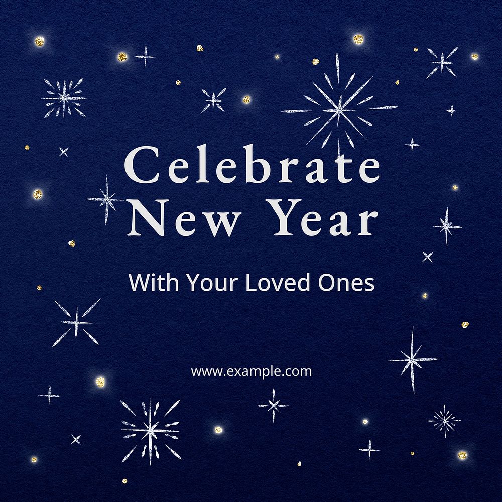 New Year celebration Instagram post template