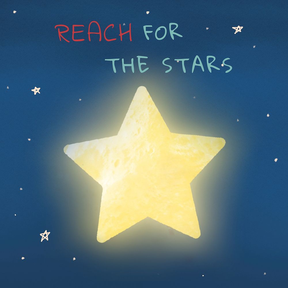 Reach stars Instagram post template | Free Photo - rawpixel