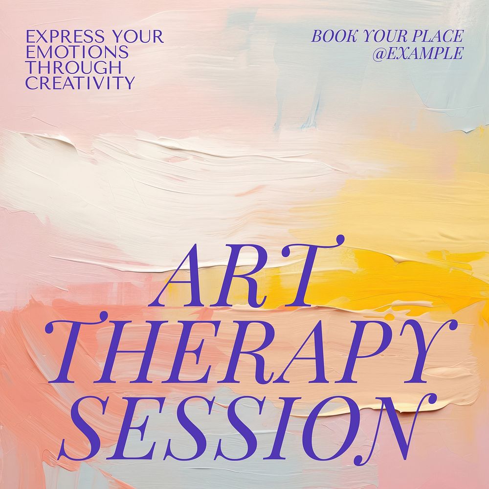 Art therapy session Instagram post template