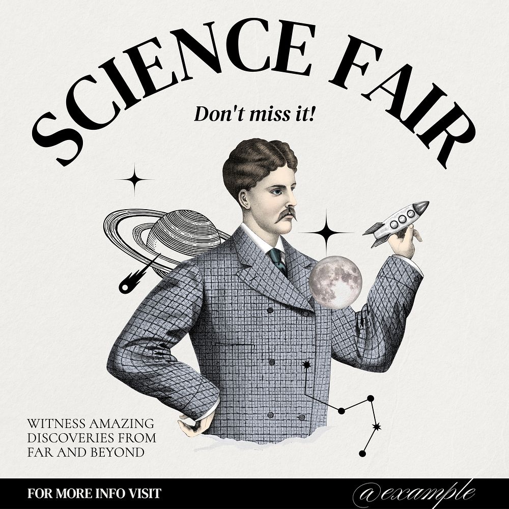 Science fair Instagram post template