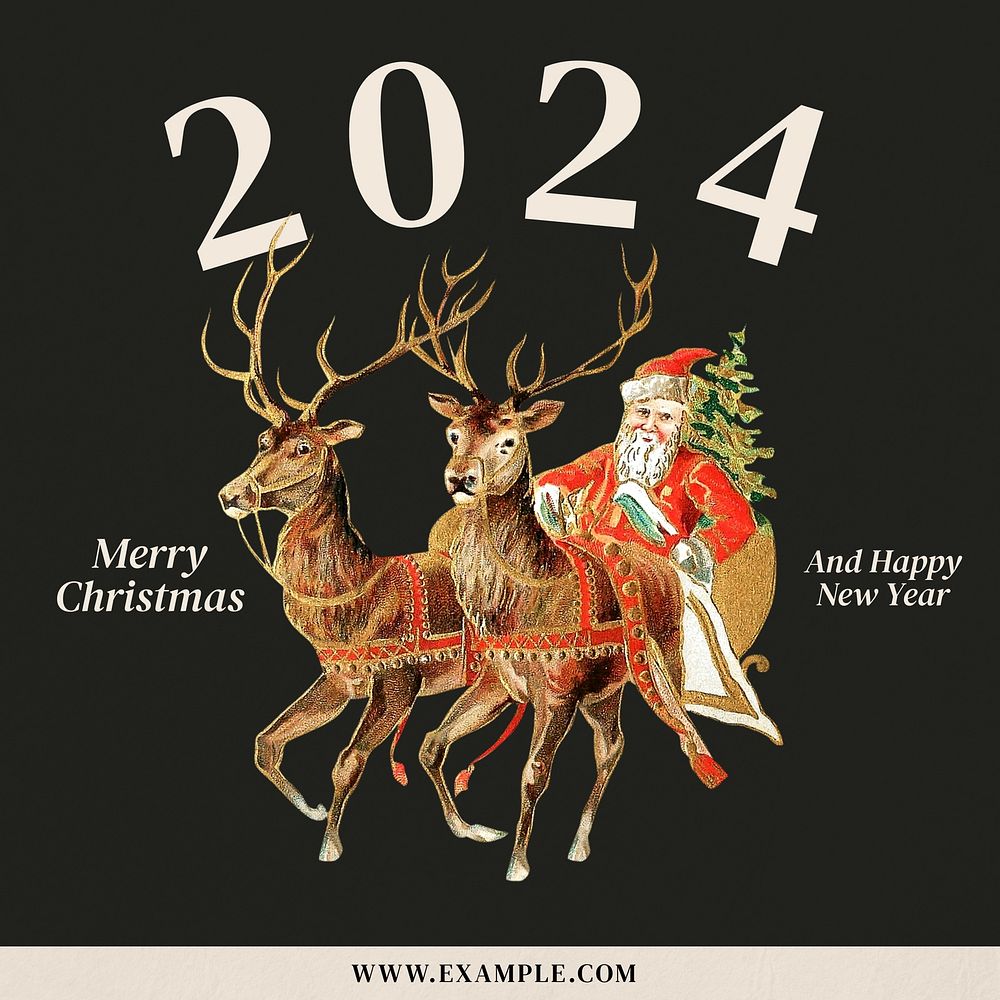 Christmas & new year greeting template