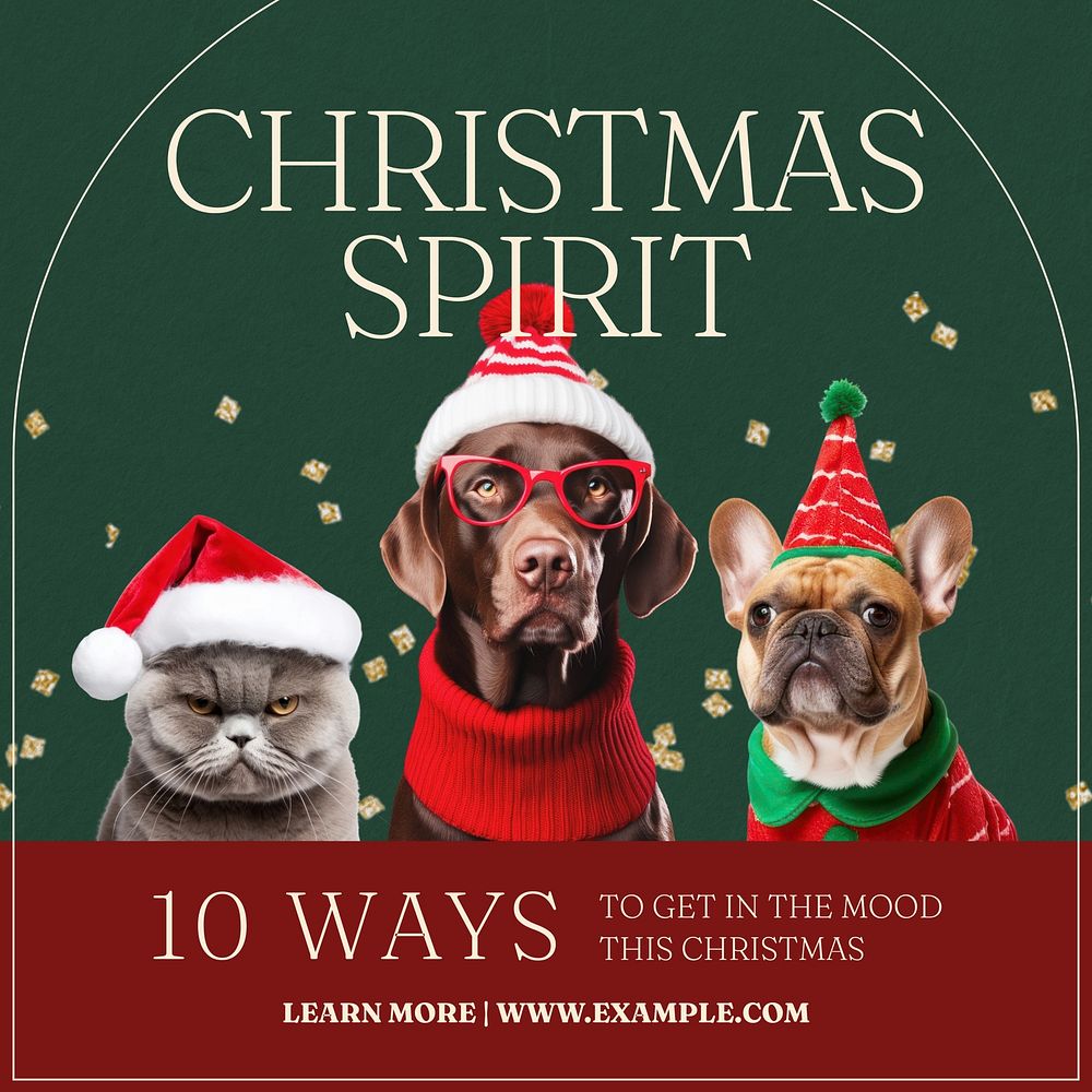Christmas spirit Instagram post template