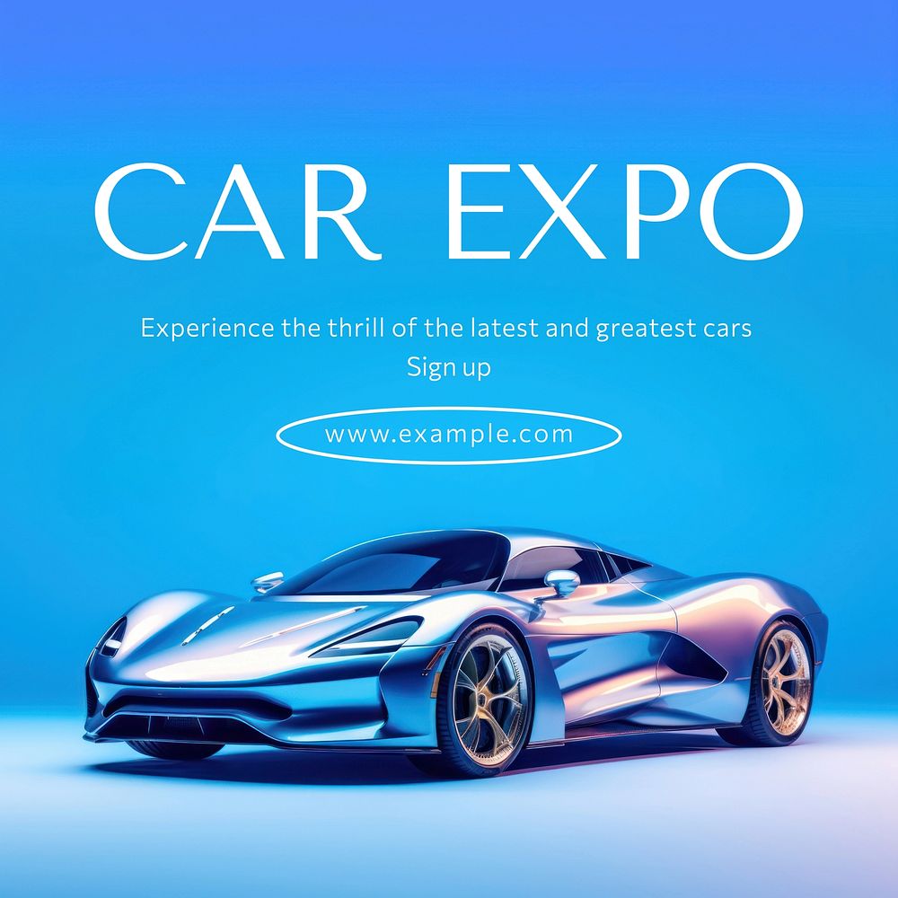 Car expo Instagram post template