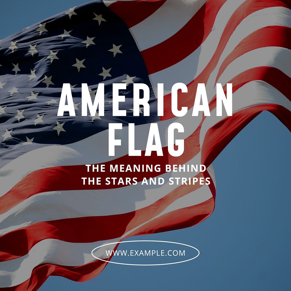 American flag Instagram post template