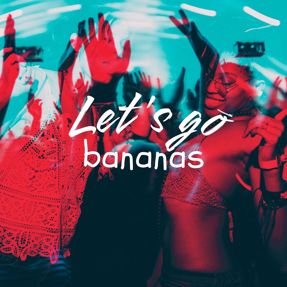 Let's go bananas Instagram post template
