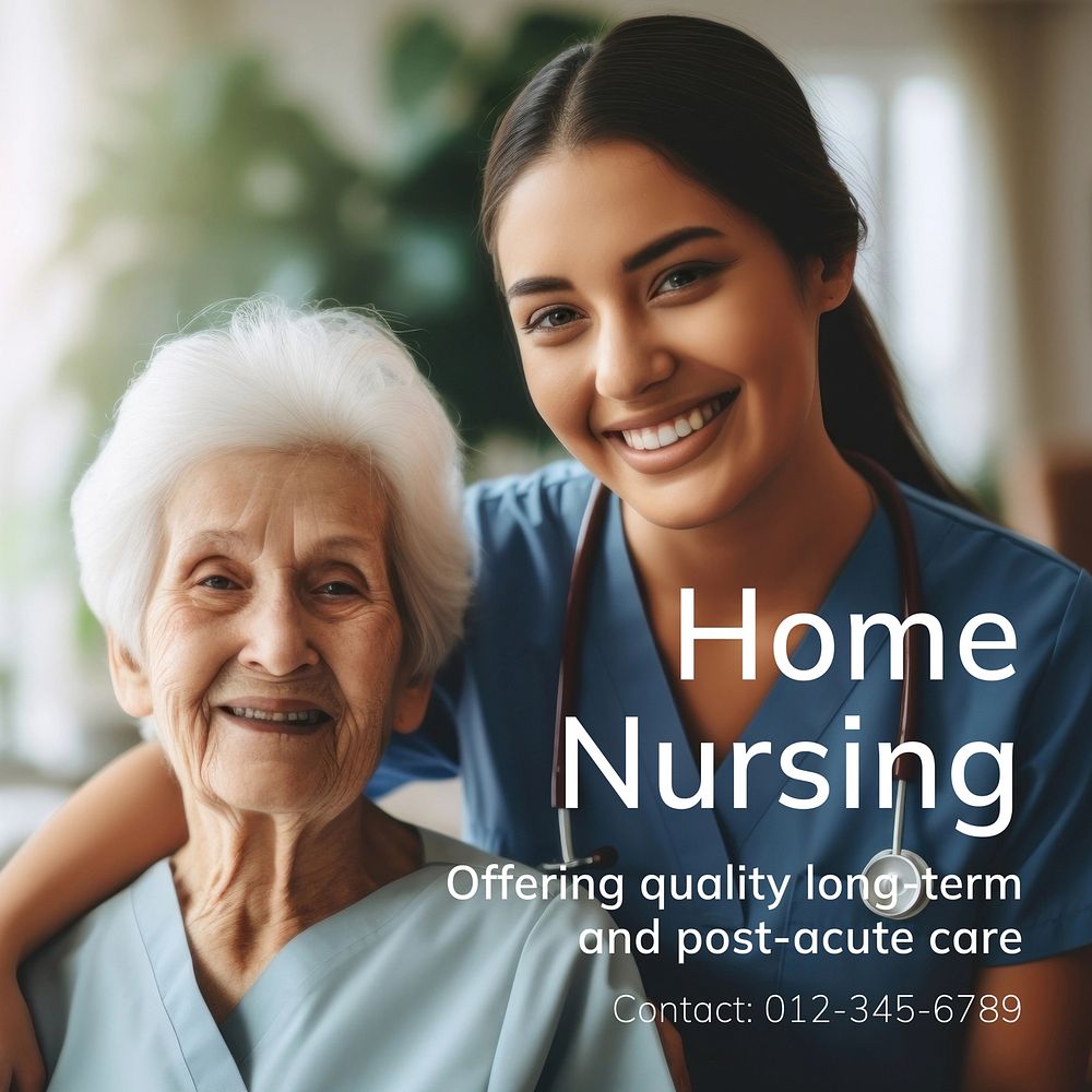 Home nursing Facebook post template