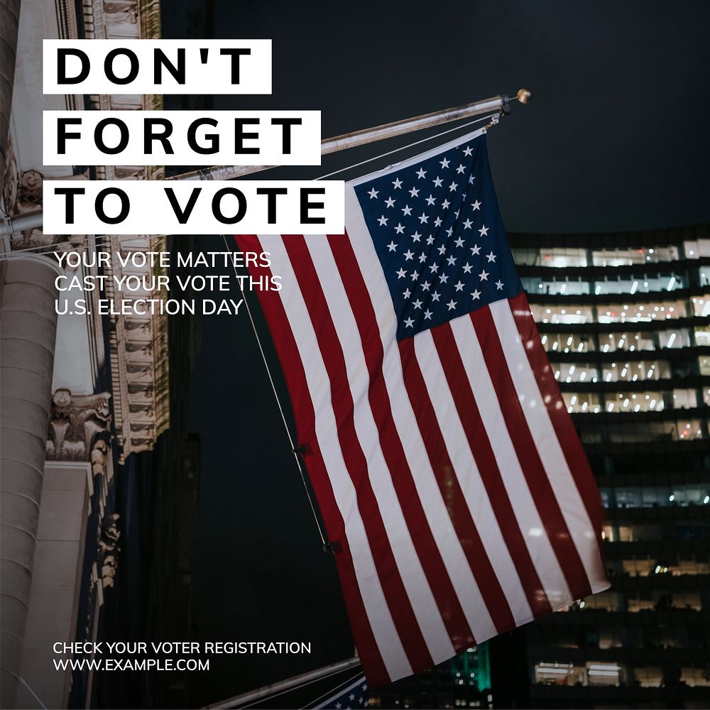 U.S. election Instagram post template