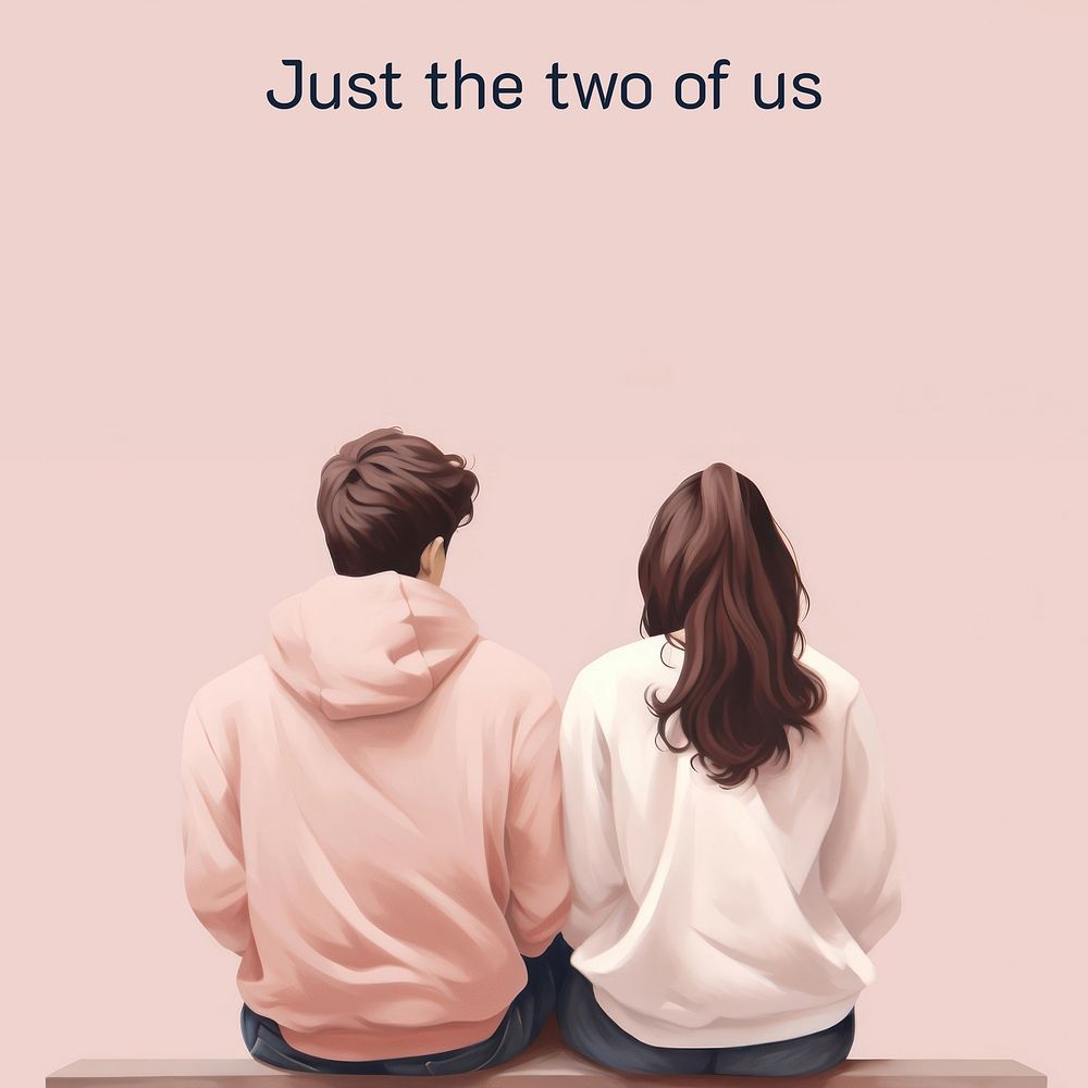 Just the two of us Instagram post template