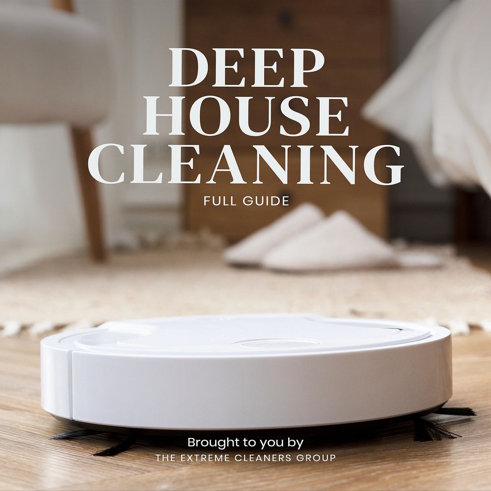 Deep house cleaning Instagram post template