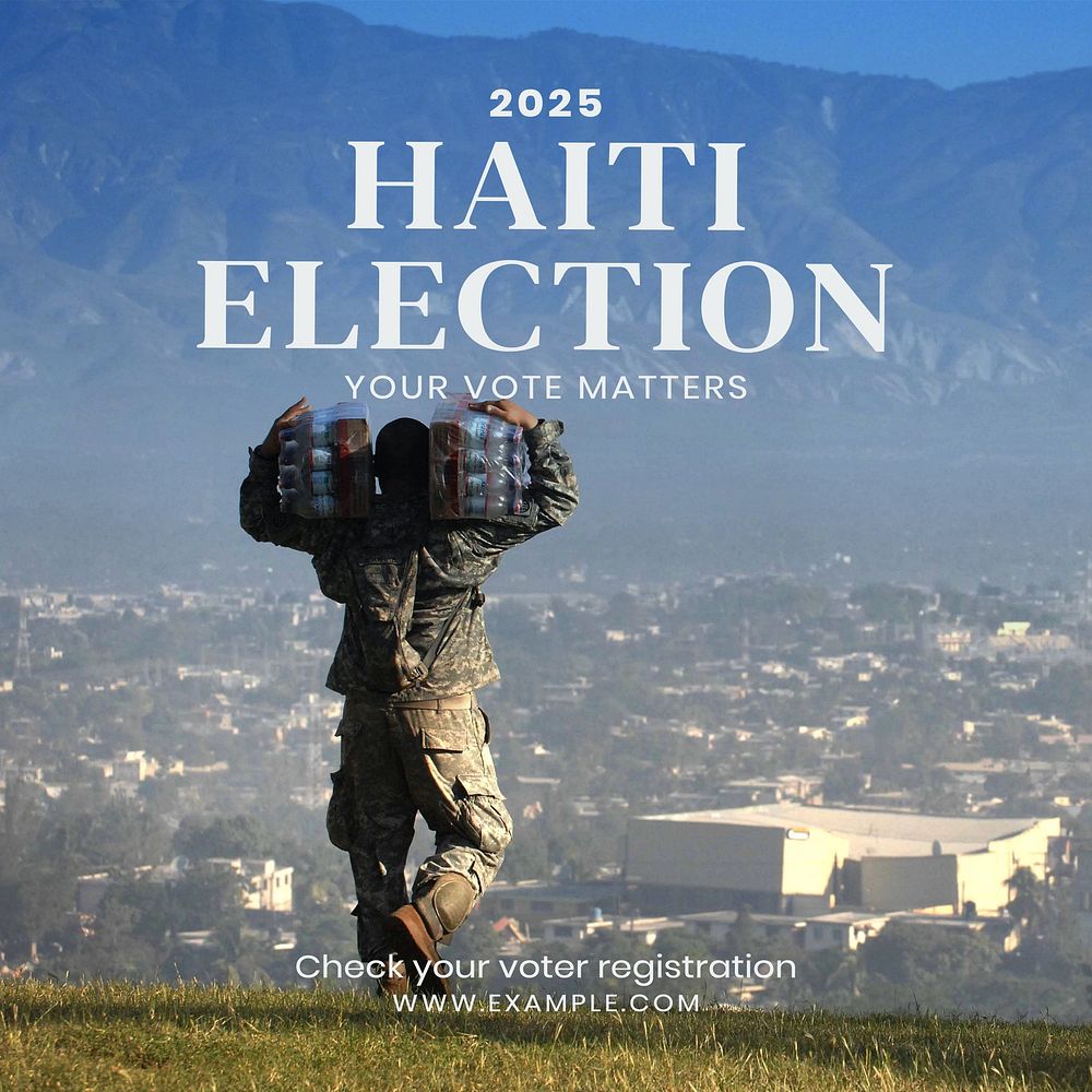 Haiti election Instagram post template