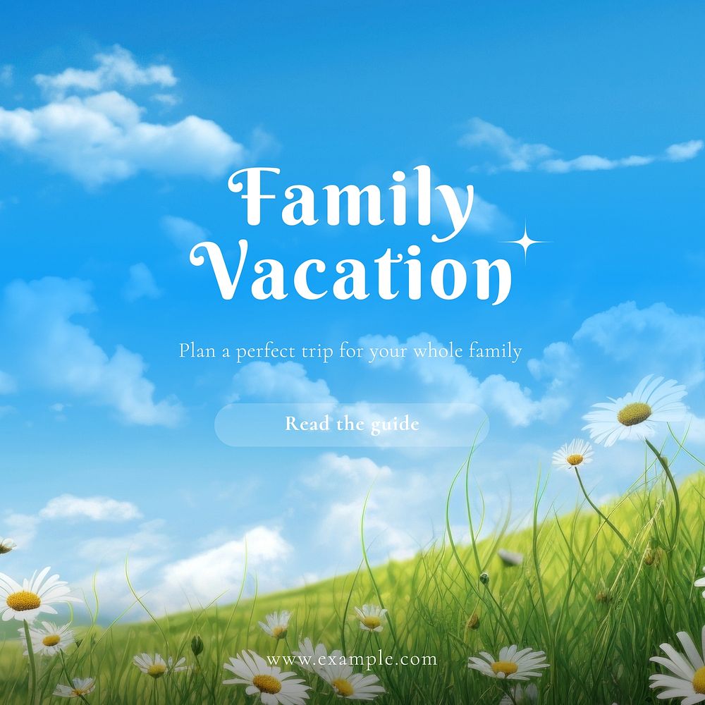 Family vacation Facebook post template