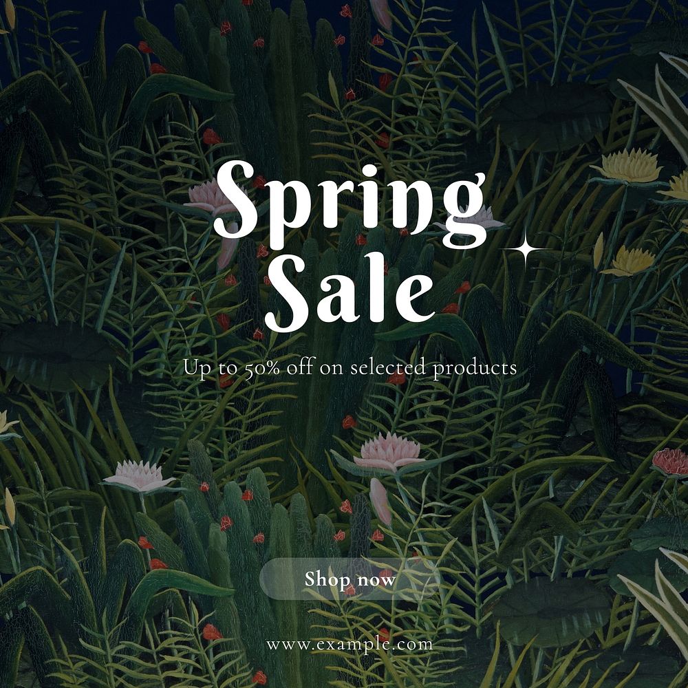 Spring sale Facebook post template