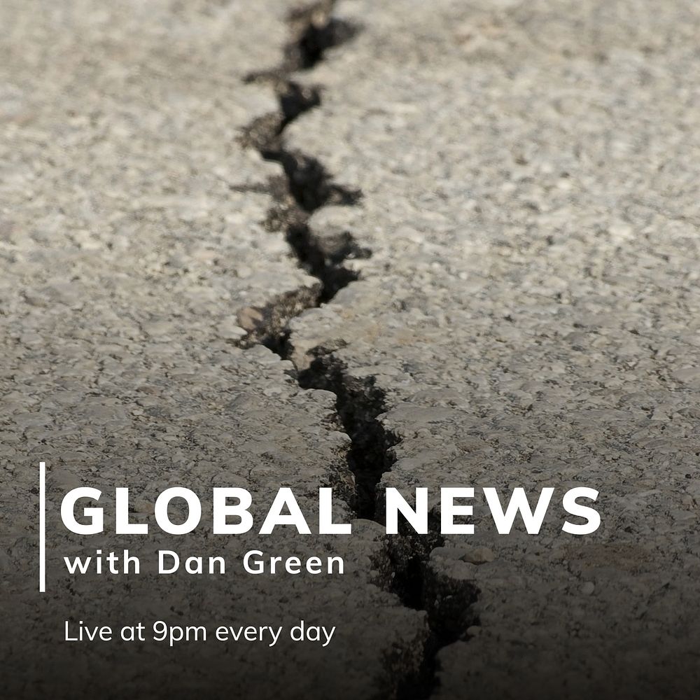 Global news podcast Instagram post template