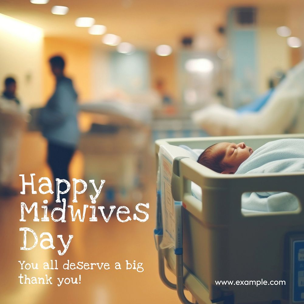 Happy midwives day Facebook post template