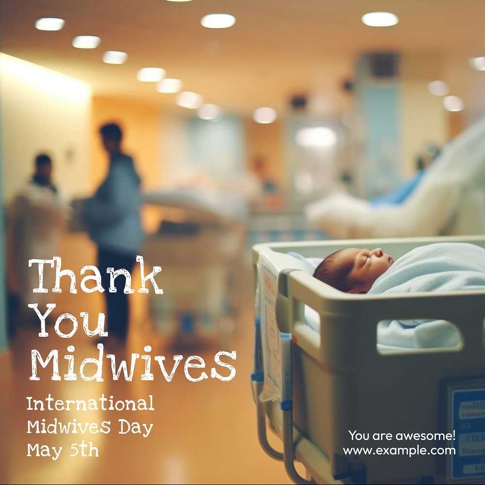 Thank you midwives Facebook post template