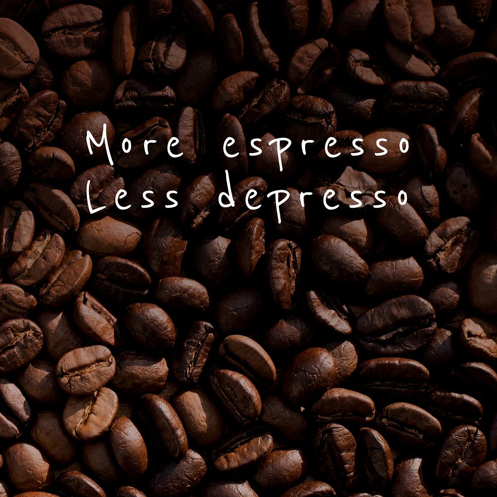 Funny coffee quote Instagram post template