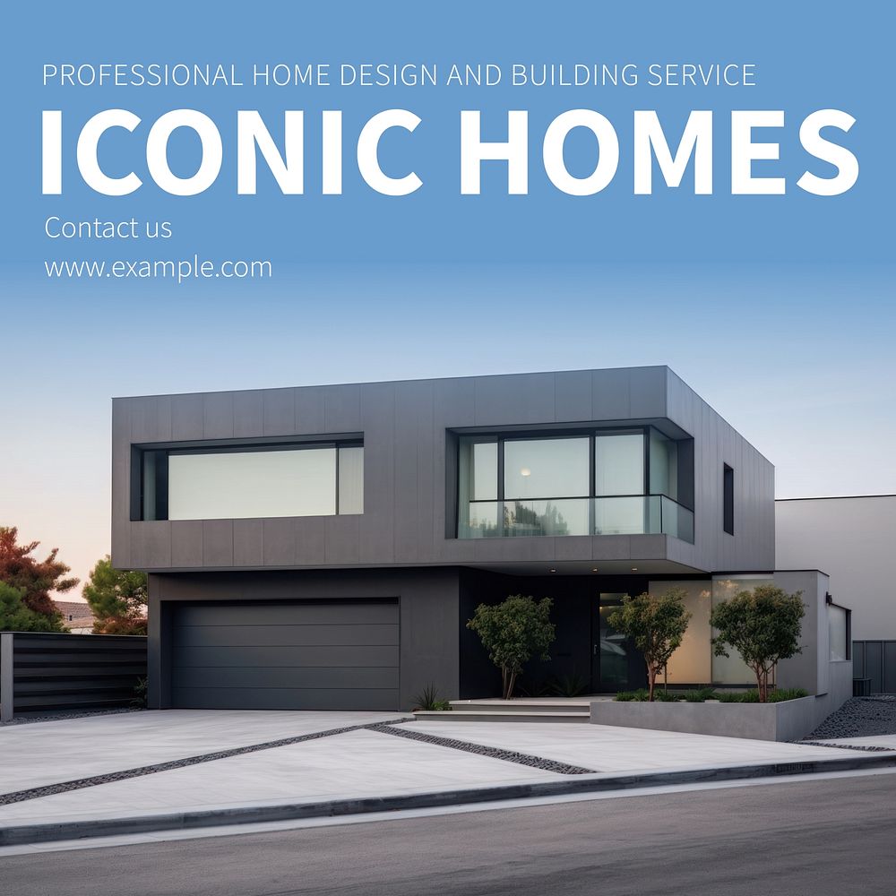 Iconic homes Facebook post template