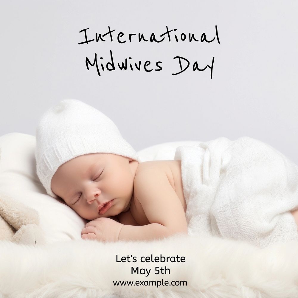 International midwives day Facebook post template