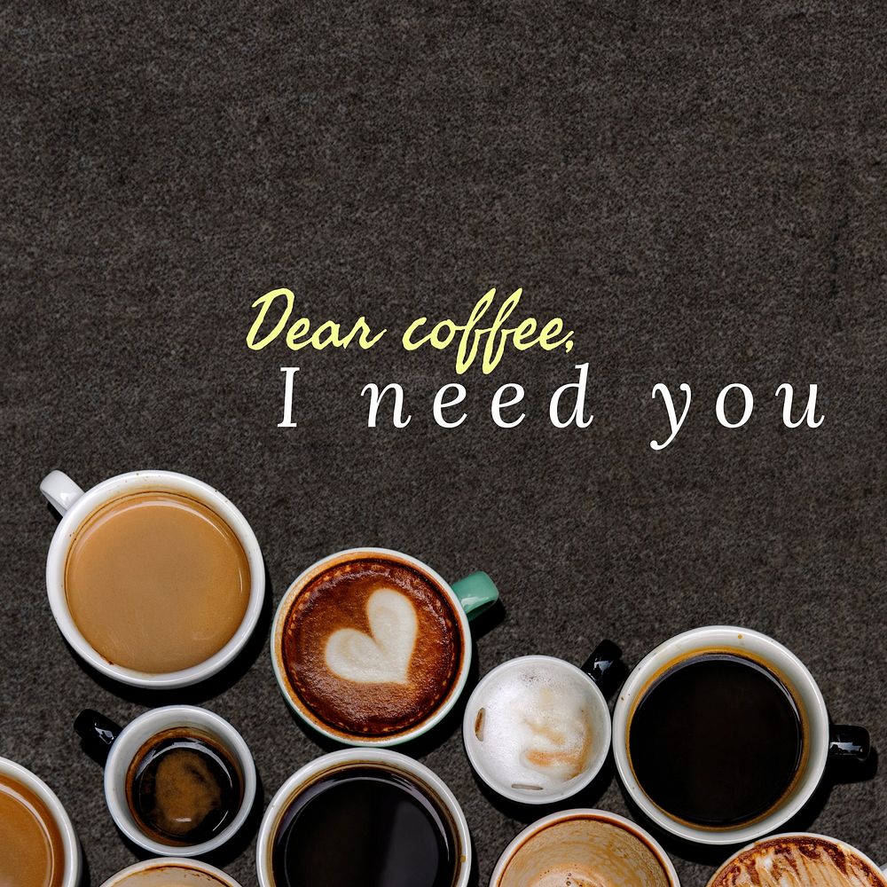 Coffee quote Instagram post template