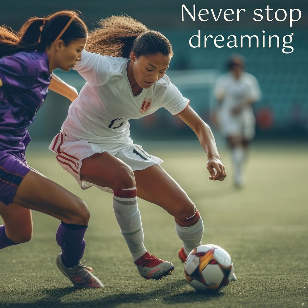 Never stop dreaming quote Instagram post template