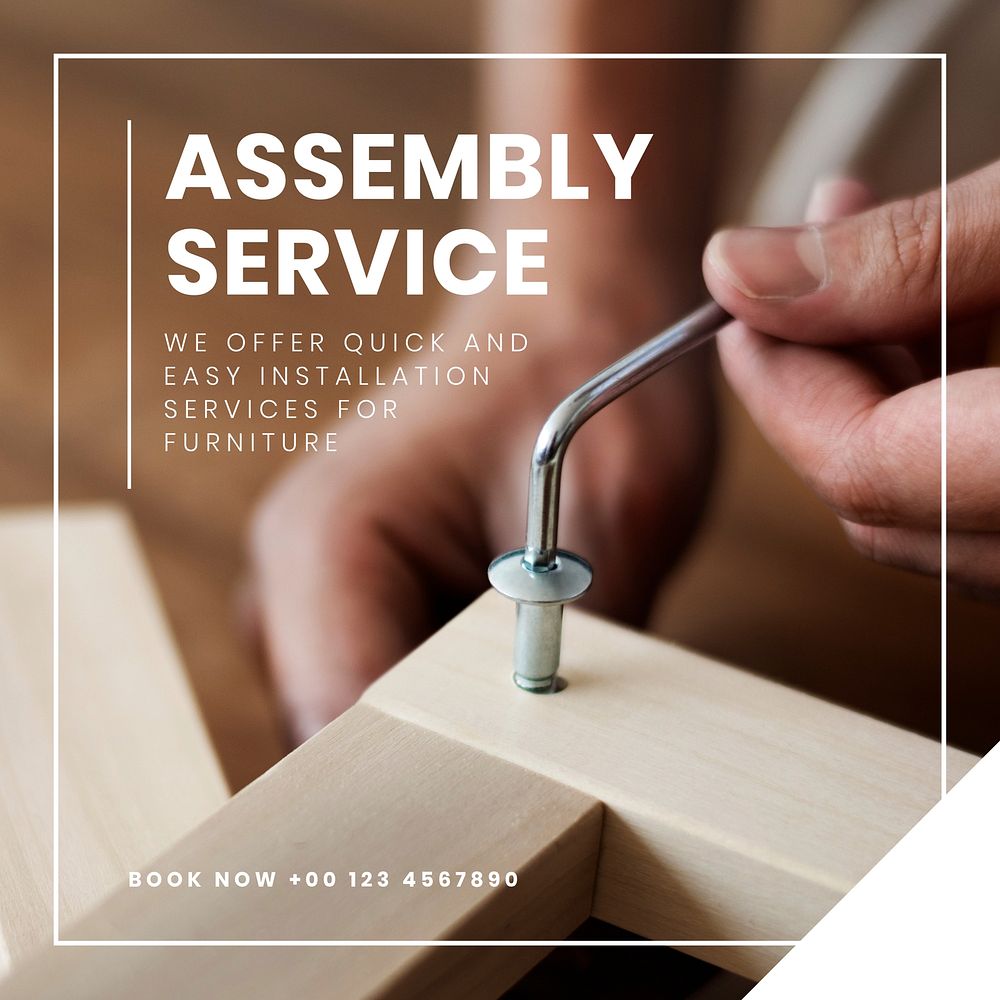 Assembly service Instagram post template  