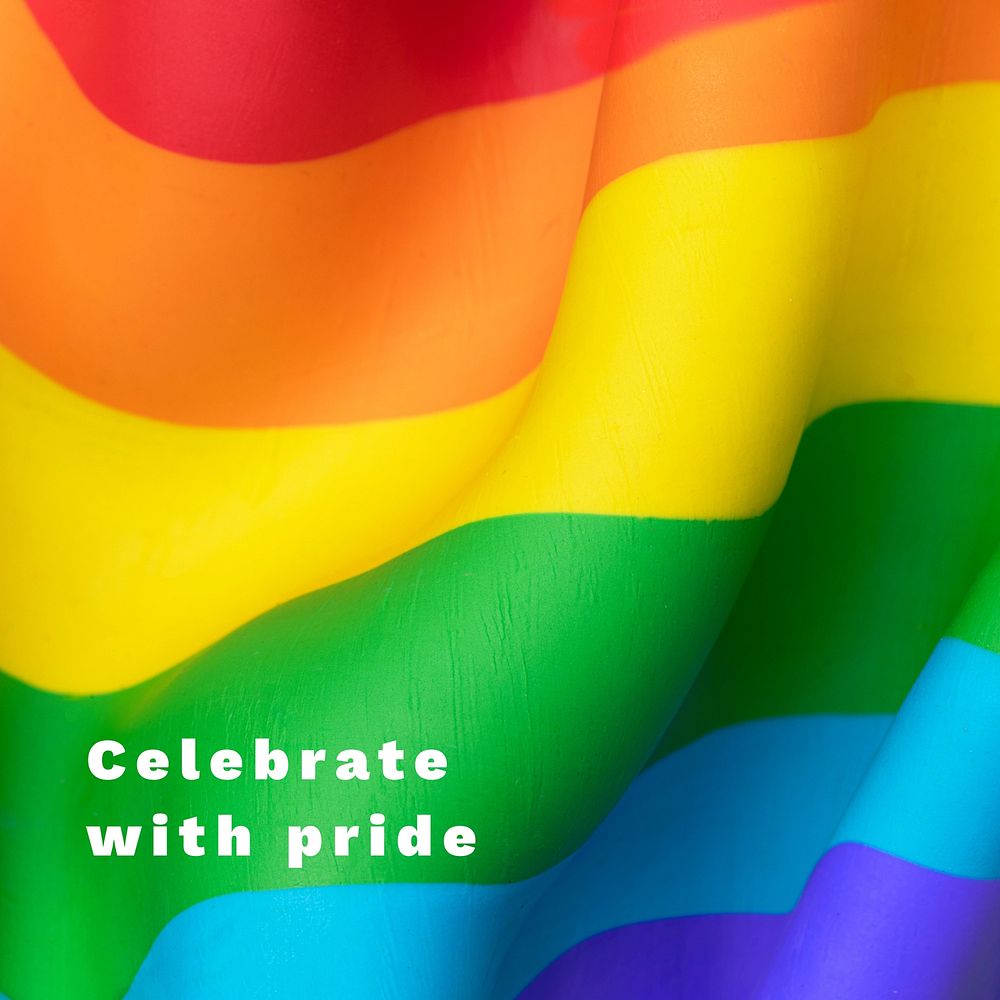 Celebrate with pride quote Instagram post template