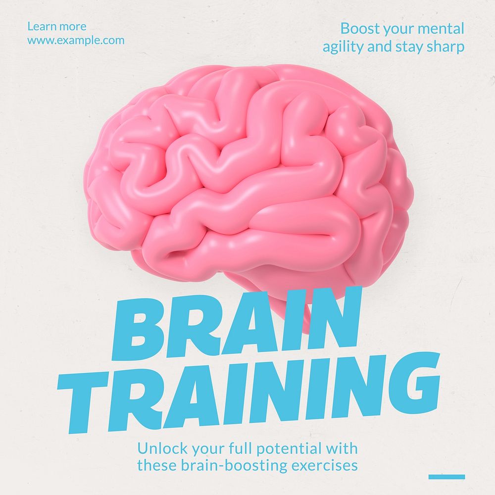 Brain training Instagram post template