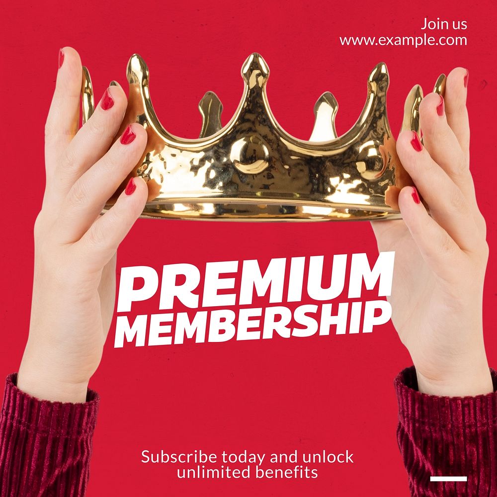 Premium membership Instagram post template